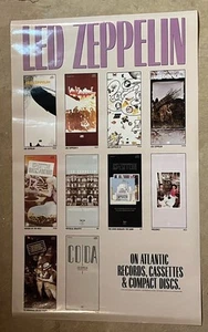 VINTAGE Led Zeppelin RARE Long Box Images 1990 Promo Poster 18x29 VG+ - Bild 1 von 9