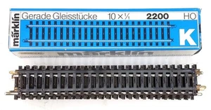 Marklin 2200 HO K Track 7-1/8" Straight Track (Box of 10) LN/Box - Picture 1 of 2
