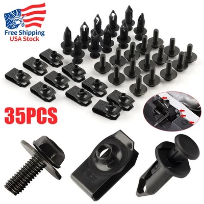 35pcs Fastener Rivet Clips For Toyota RAV4 Corolla Camry Highlander Universal - Image 1 of 4