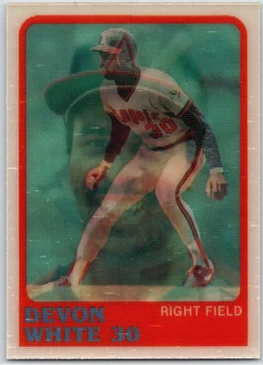 #99 Devon White 1988 Sportflics Base California Angels - Image 1 of 2