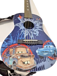 Disney Pixar Kinder-Akustikgitarre Verstellbarer Tragegurt Funktioniert ! - Bild 1 von 13