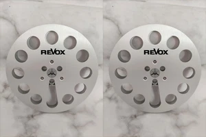 One Pair 7'' Silver Revox Tape Reel For PR-99 A77 B77 G36 Etc Tape Recorder - Picture 1 of 5