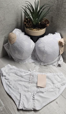 Ensemble soutien gorge Blanc en 95C neuf - Photo 1/2