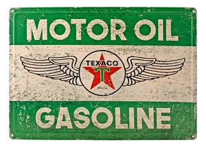 Letrero de metal Texaco Motor Oil Gasolina Garaje Arte Hombre Cueva - Imagen 1 de 1