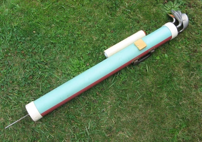 20 世纪 60 年代高尔夫俱乐部 CADDY CARRIER 周日包塑料 4 管棕榈弹簧 CC 复古 — 第 1/4 张图片