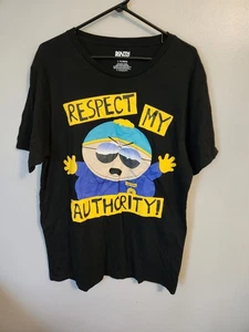 NWT South Park Respect My Authority Cartman Black T Shirt Size Large - Picture 1 of 3