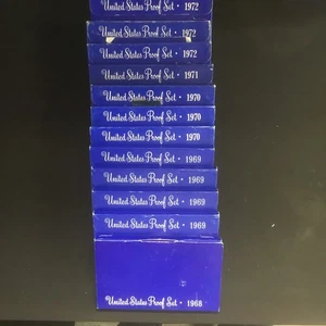 Lot Of 10United States Proof Sets 1968 - 1972 - Picture 1 of 5
