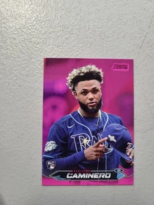2024 Topps Stadium Club - Pink Foil #223 Junior Caminero (RC) NM Free Shipping - Picture 1 of 2