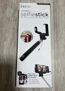 Neu Lifeworks IH-SS104 iHome schwarzer Selfie-Stick mit 3,5 mm Anschluss - Bild 1 von 2