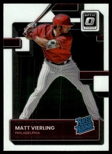 2022 Donruss Optic RATED ROOKIE Matt Vierling Rookie Philadelphia Phillies #85 - Picture 1 of 2