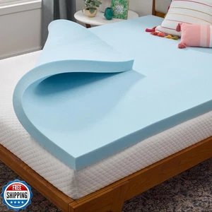 LINENSPA Memory Foam Mattress Topper - 3 Inch Gel Infused Memory Foam - Plush - Picture 1 of 5