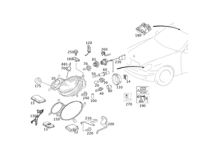 Faro antiniebla original Mercedes-Benz 211-820-11-56 Foto 1 de 2