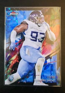 2024 Finest #60 T’Vondre Sweat Blue Checkerboard Refractor #/99 B33 - Imagen 1 de 3