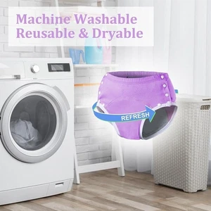 Adult Elderly Incontinence Cloth Diaper Pants Washable Adjustable Leak-Proof - Picture 1 of 13