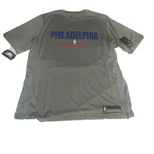 Philadelphia 76ers Sixers Shooting Shirt Gray Men’s Nike Dri-Fit XXL (A871)