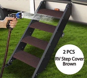 RV Step Cover, Self Fasteners, The Step, no Need Spring or bungees(Pack of 2) - Imagen 1 de 1