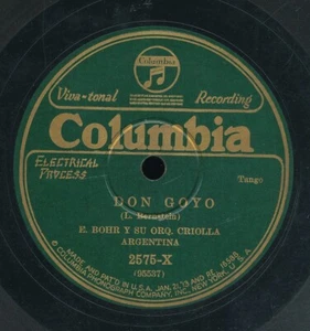 78tk-Ethnic-Argentina-COLUMBIA 2575-X-E. Bohr Criolla orch-(Don Goyo/Medias de) - Imagen 1 de 2