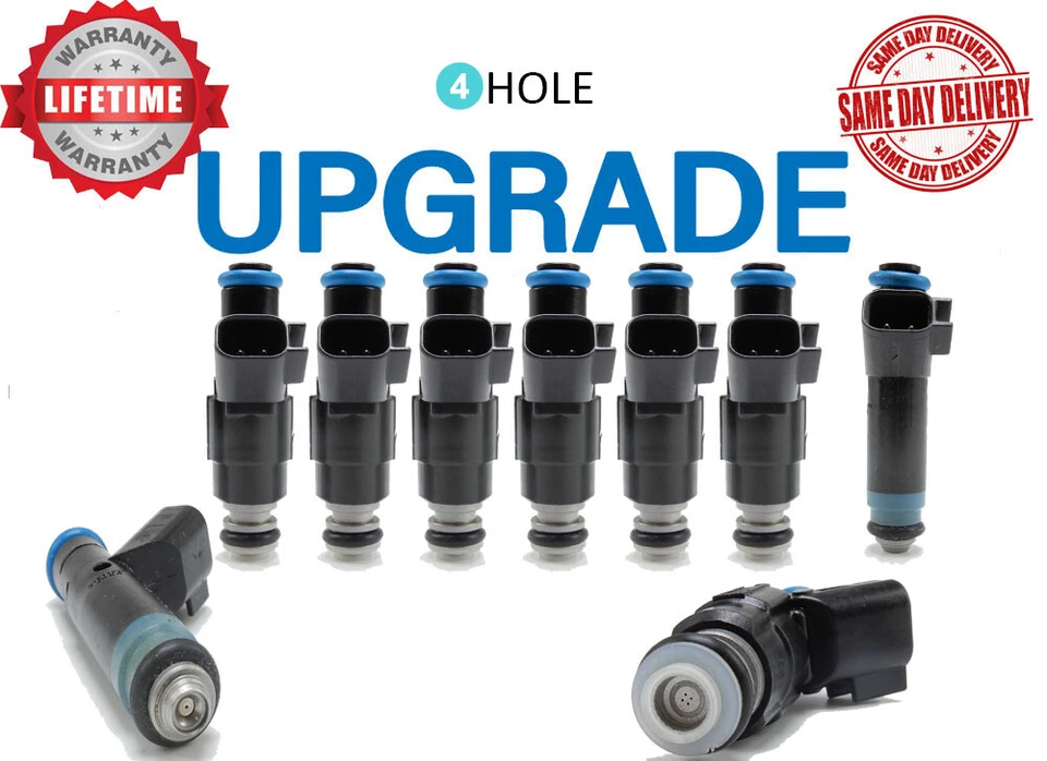 Inyectores de combustible X6 Upgrade OEM Bosch de 4 orificios para Jeep Grand Cherokee 1999-04 Foto 1 de 1