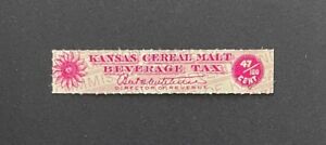 Kansas State Revenue - 47/100 cent - red - Beer Tax #B8 - used - KS