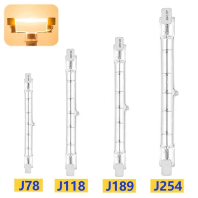 2pcs R7S 60W 100W 500W 1000W  HALOGEN SECURITY LIGHTS LINEAR BULB FLOOD DIM 78mm - Image 1 of 4