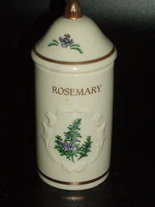 THE LENOX SPICE GARDEN (GIFTWARE) 1992 Fine Porcelain ROSEMARY Jar & Lid NEW - Picture 1 of 5
