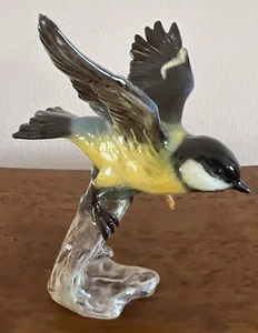 Vtg 1966 W. GOEBEL GREAT TITMOUSE BIRD ON A BRANCH Lang 2 - Picture 1 of 7