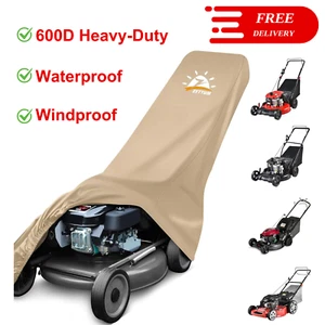 SUPER HEAVY DUTY Walk Behind Lawnmower Protect Storage Cover Lawn Mower 600D - Picture 1 of 7