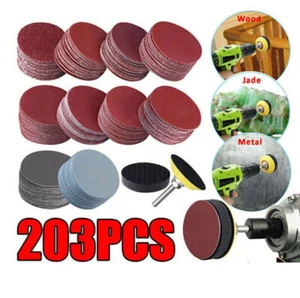 200 tlg 80-3000 Grit Schleifteller Set Klett Schleifscheiben Schleifpapier 50mm - Bild 1 von 10