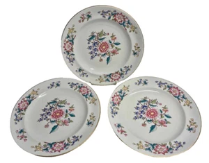 Royal Worcester Dinner Plates Set of 3 Floral 1850's Antique tableware - Picture 1 of 11