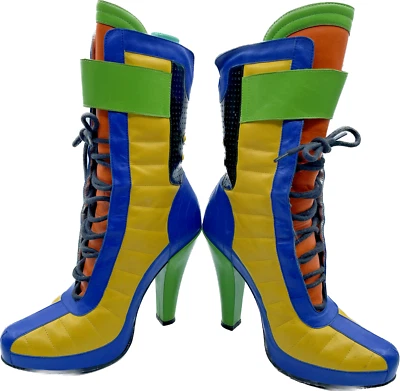 PAIRE BOTTINES FEMME COLLECTOR FREE-LANCE FRANCE CUIR MULTICOLORE 37 WOMEN SHOES - Photo 1/4