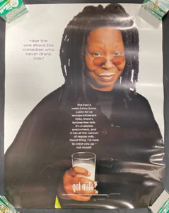 Vintage 1999 Whoopi Goldberg Got Milk? Promo Poster 23x30 NH M4 PBNM1 - Imagen 1 de 3