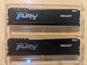 Kingston FURY Beast 16GB (2 x 8GB) PC4-25600 (DDR4-2400) 16GBit UDIMM Memory - Picture 1 of 2