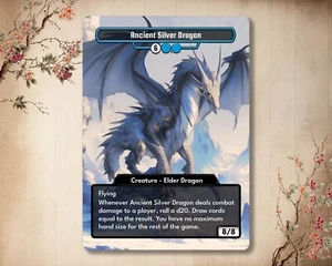 Ancient Silver Dragon - High Quality Custom [ Alternative Custom Art ] - Picture 1 of 1