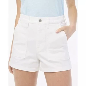 J Crew Shorts Women's Size 28 White Utility Denim Casual Stretch Trendy US NWT - Picture 1 of 20