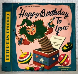 VINTAGE PETER PAN RECORDS HAPPY BIRTHDAY TO YOU, 10 INCH RECORD - Imagen 1 de 4