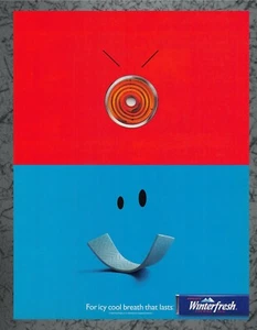Winter Fresh Hot Stove Face Gum 2000 Vintage Print Ad Art E - Picture 1 of 1