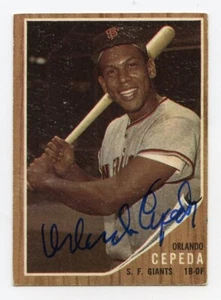 ORLANDO CEPEDA signiert 1962 Topps #40 Giants HOF garantiert authentisch KOA - Bild 1 von 1