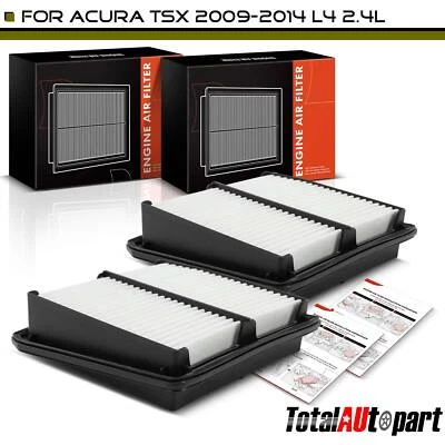 Nuevo 2x Filtro de aire del motor para Acura TSX 2009 2010 2011 2012-2014 Panel rígido 2,4 L Foto 1 de 4