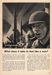 1963 US Army: What Does It Take to Feel Like a Man Rocket Vintage Print Ad - Picture 1 of 1