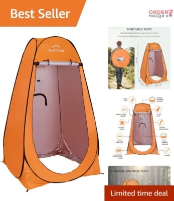 弹出式隐私淋浴帐篷便携式野营海滩远足防水轻便 — 第 1/4 张图片