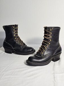 Whites Boots Packer Black All Leather Mens Size 7.5 B Outfitters Work 1057