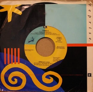 TAKE 6 **Spread Love** LP VERSION Soul Gospel 45 on REPRISE 7-27880 w/ Comp Slev - Picture 1 of 2