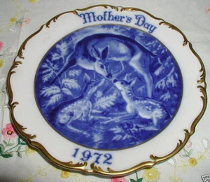  MOTHER DAY 1972 PLATE DRESDEN FIRST ISSUE (DEER) - Picture 1 of 3
