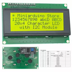 LCD 2004 gelb seriell IIC I2C TWI 20x4 LCD2004 Modul Display Bildschirm Arduino - Bild 1 von 8
