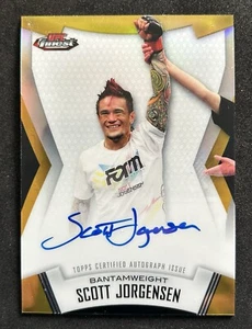 2012 Topps UFC Finest Fighter Auto Gold 18/25 refractor Scott Jorgensen #A-SJ - Imagen 1 de 2