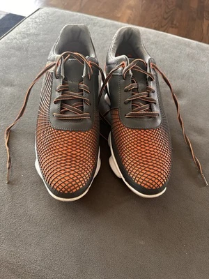 Footjoy Golf Hyper Flex Lightweight Golf Shoes. Orange & Gray. 8.5 Medium. New.  - Image 1 of 4
