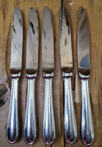 Christofle Acier ALBI Dessertmesser 5er Set Edelstahl Besteck 7-3/4"  - Bild 1 von 5