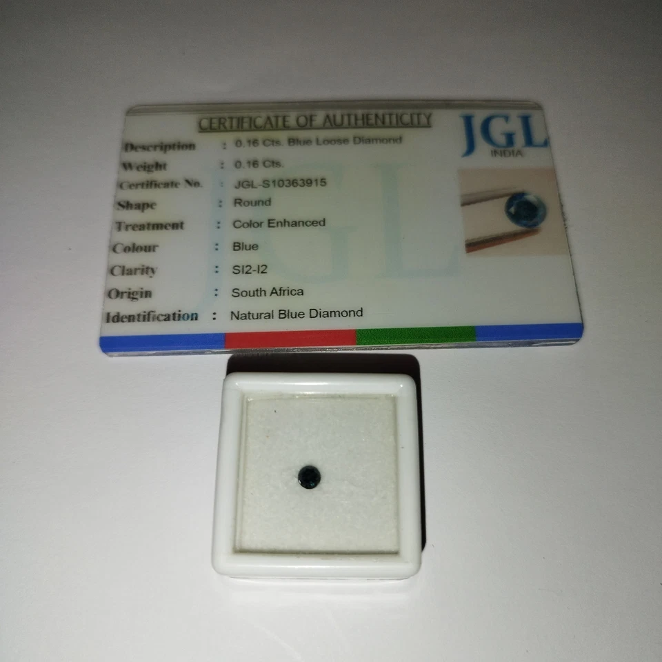 0.16 Ct Natural Fancy Blue Diamond Loose Natural Gemstones Certified - Image 1 of 1