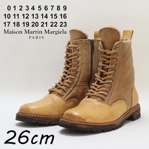 Maison Martin Margiela Martin Margiela Leather Sheepskin Lace Up Boots Camel 41 - Picture 1 of 10