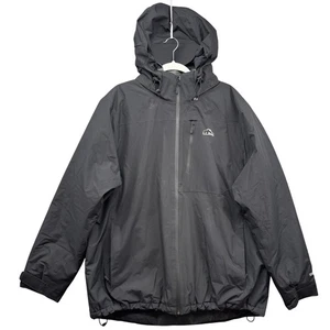 LL Bean Wildcat Waterproof Jacket Mens 2XL XXL Black Hooded Insulated Coat - Picture 1 of 8